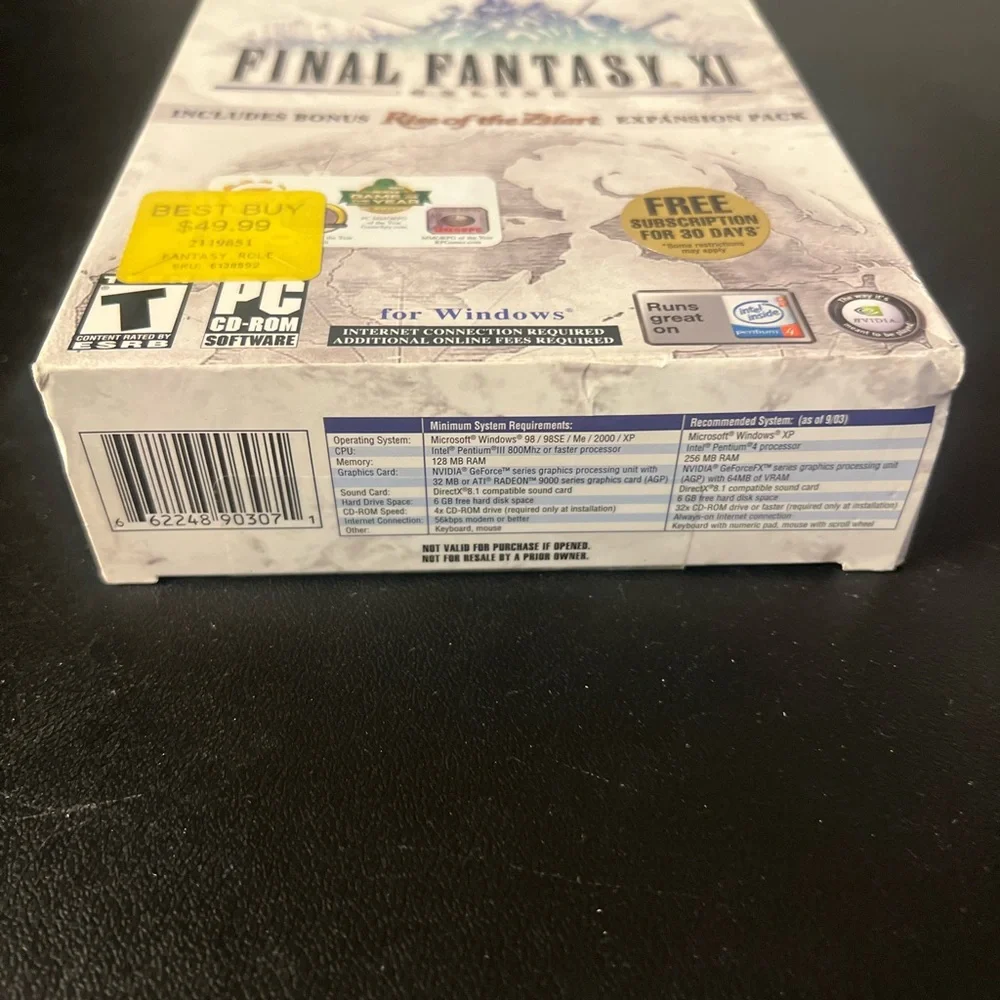 Final Fantasy XI Online: The Vana'diel Collection (PC, 2005) Complete Very Good